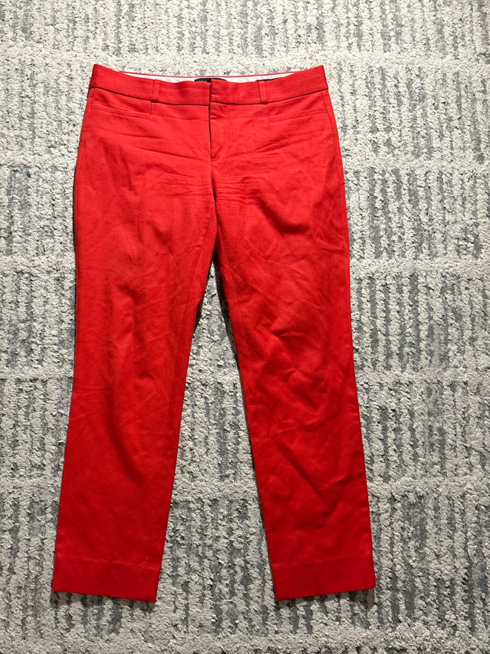 Banana republic red Sloan straight leg smart pants trousers size 6 - Picture 2 of 5